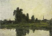 Landschaft am Fluss vor Gent